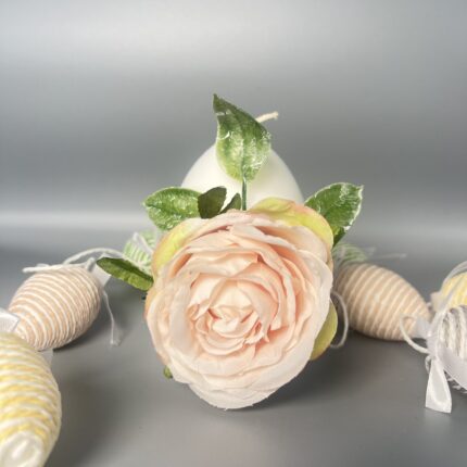 Αρωματικό Κερί-Αυγό με Ρομαντική Διακόσμηση – Ιδανικό για Δώρο