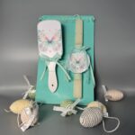 Πασχαλινή Λαμπάδα & Σετ Χτένα Μαλλιών "Πεταλούδα σε Τιρκουάζ" - Image 2