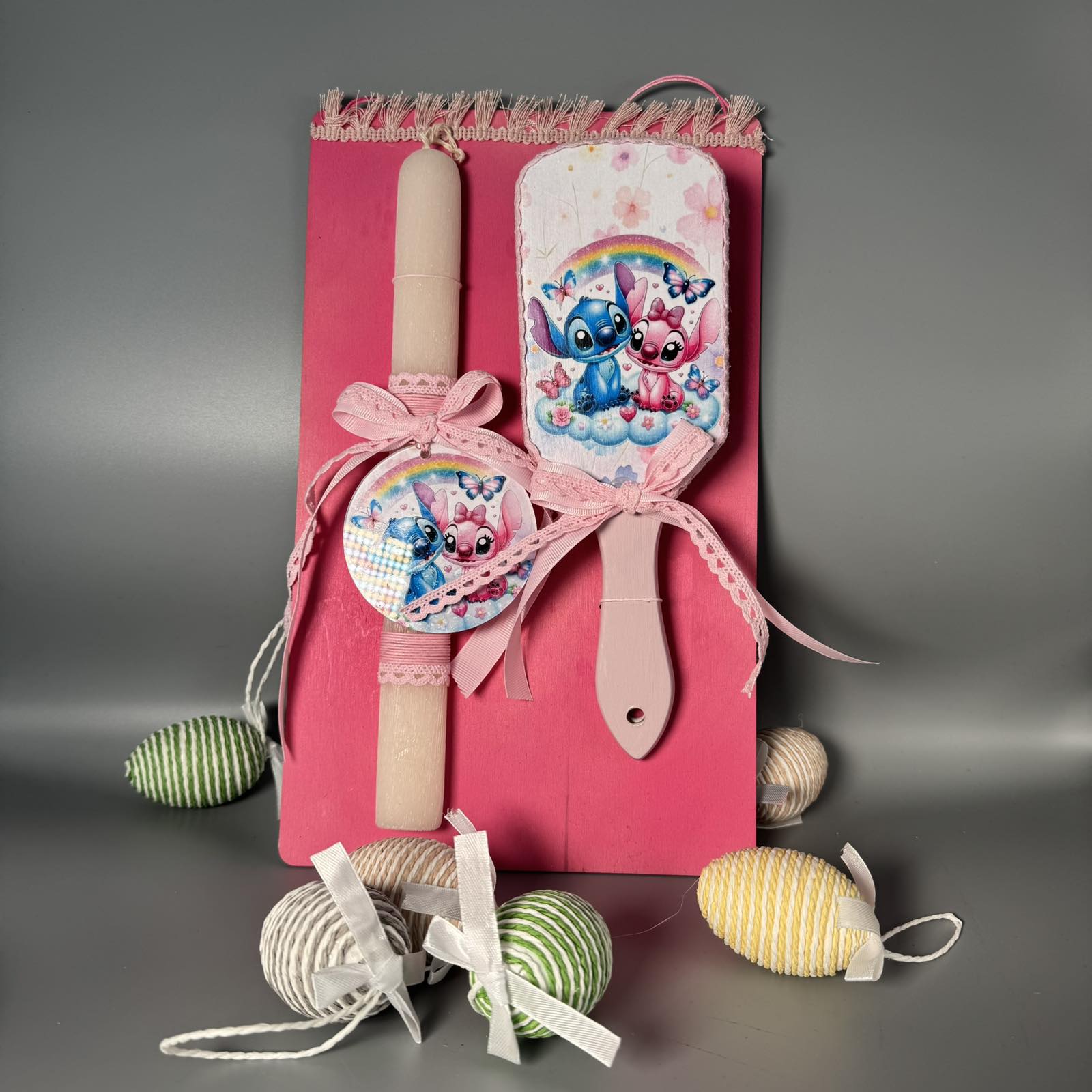 Πασχαλινή Λαμπάδα & Σετ Βούρτσα Μαλλιών "Stitch & Angel" Πασχαλινή Λαμπάδα & Σετ Βούρτσα Μαλλιών "Stitch & Angel"