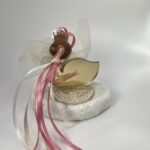 Χρυσό Κύκνο Μπομπονιέρα Βάπτισης για Κορίτσι