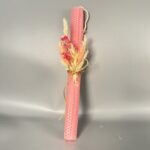 Ρομαντική Χειροποίητη Λαμπάδα με Άρωμα και Φυσικό Στολισμό