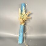 Χειροποίητη Κόκκινη Λαμπάδα από μελλισοκέρι με Φυσικό Στολισμό