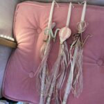 Ρομαντικό Βαπτιστικό Πακέτο σε Αποχρώσεις Ροζ Πούδρας με μονόγραμμα και λουλούδια ΧΕΙΡΟΠΟΙΗΤΟ - Image 7