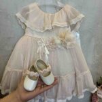 Ρομαντικό Βαπτιστικό Πακέτο σε Αποχρώσεις Ροζ Πούδρας με μονόγραμμα και λουλούδια ΧΕΙΡΟΠΟΙΗΤΟ - Image 6