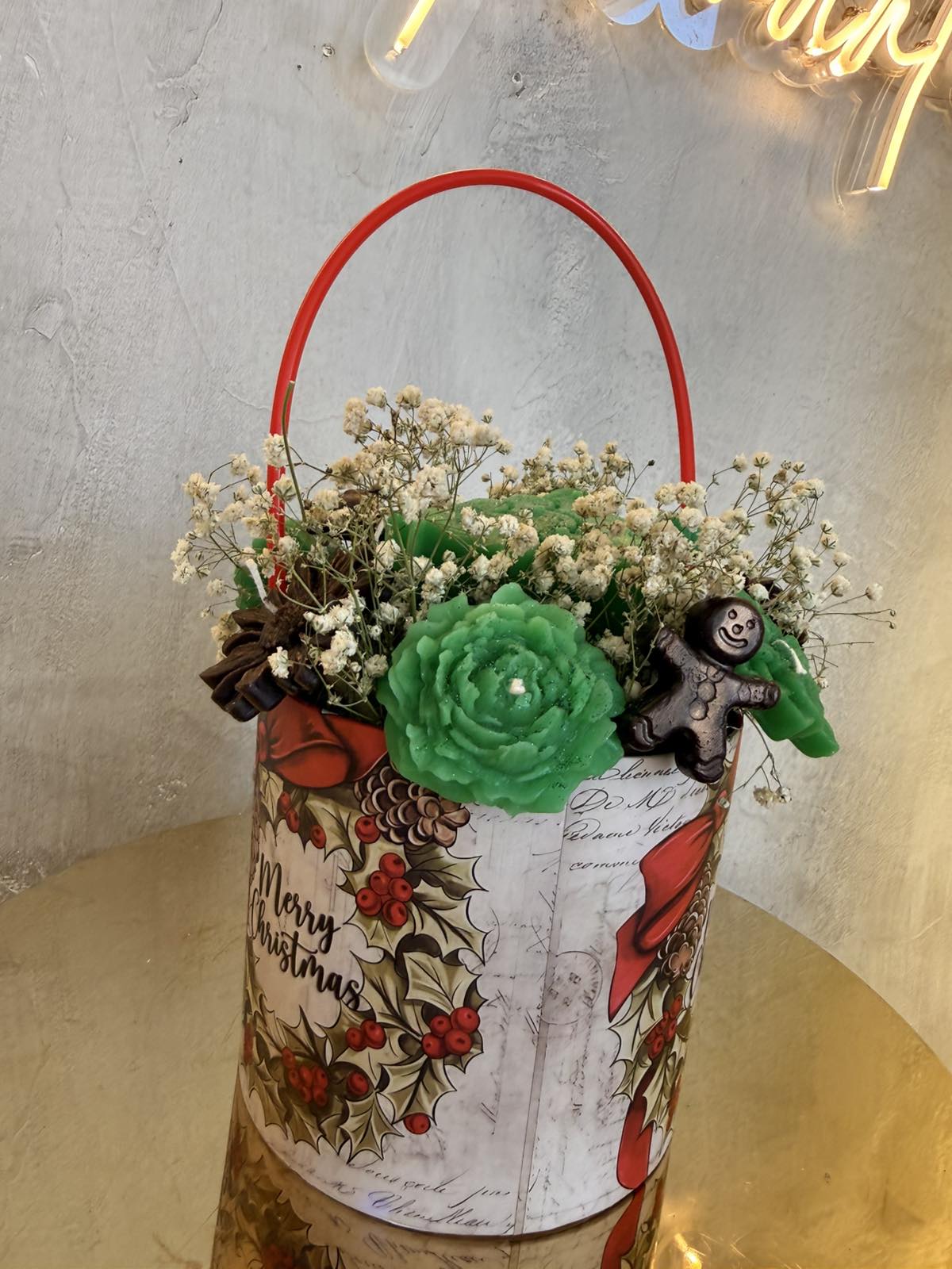 Αρωματικές ανθοδέσμες (128) Christmas Bloom – Χριστουγεννιάτικη Ανθοδέσμη Αρωματικών Κεριών - Image 1