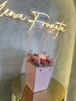 Χριστουγεννιάτικη Χειροποίητη Σύνθεση Αρωματικών Κεριών Σόγιας σε Ροζ Τσάντα Δώρου με Γκλίτερ - Image 3
