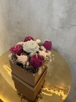 Χειροποίητη Κερινή Ανθοδέσμη από Κερί Σόγιας – Burgundy Romance - Image 3