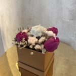 Χειροποίητη Κερινή Ανθοδέσμη από Κερί Σόγιας – Burgundy Romance