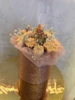 Golden Christmas – Χειροποίητη Αρωματική Ανθοδέσμη από Κερί Σόγιας - Image 4